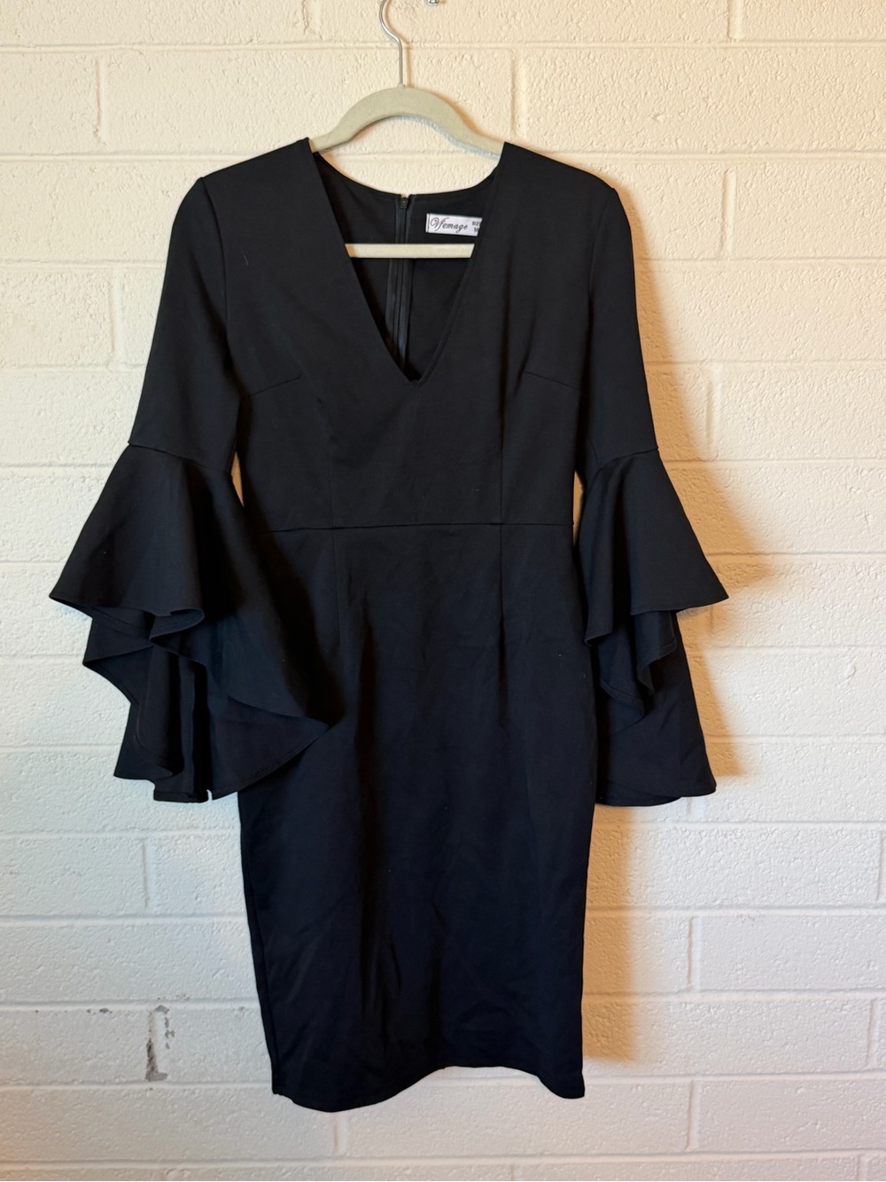 VfEmage V-neck bodycon sheath dress